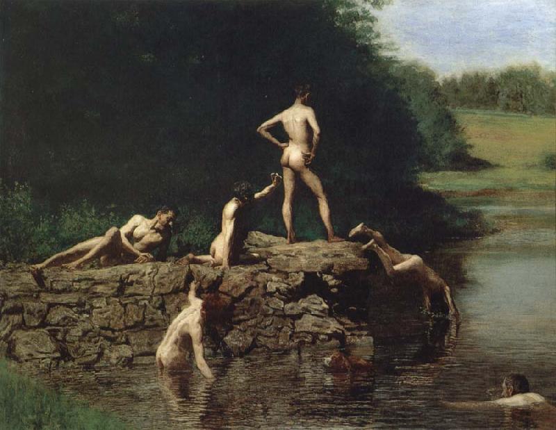 Thomas Eakins Bathing oil painting image